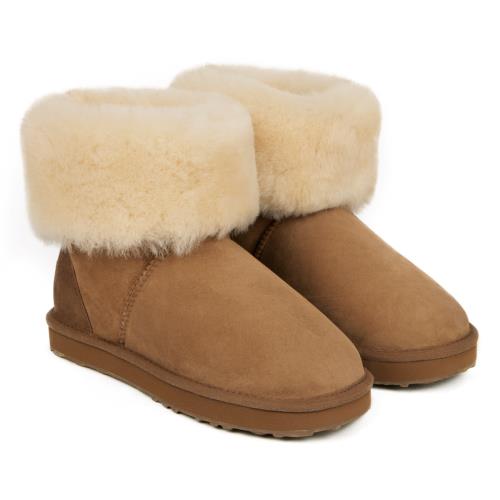 Ladies Cornwall Sheepskin Boots Chestnut Extra Image 4